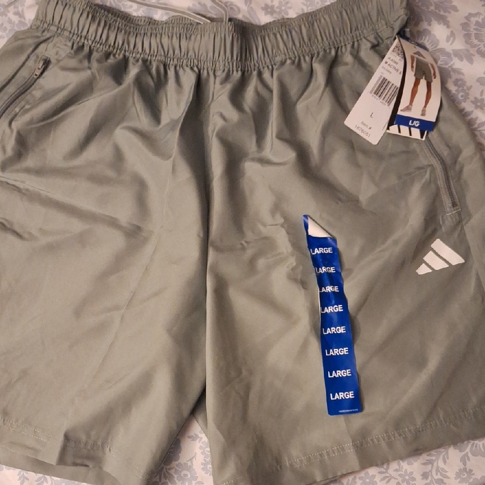 adidas Men's Light Gray Athletic Shorts